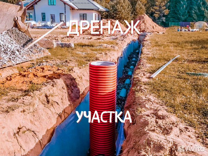 Дренаж,отсыпка участка,расчистка,тротуарная плитка