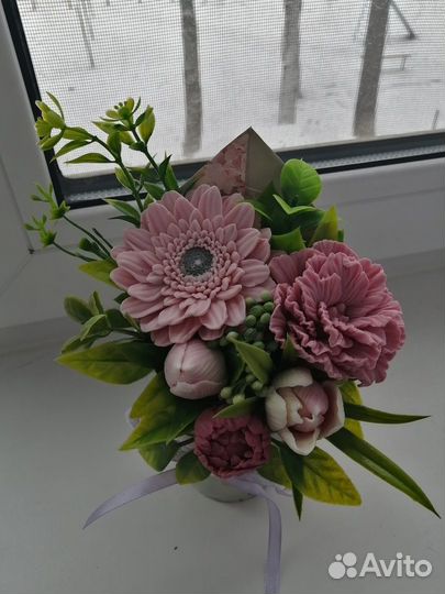 Букет цветов из мыла