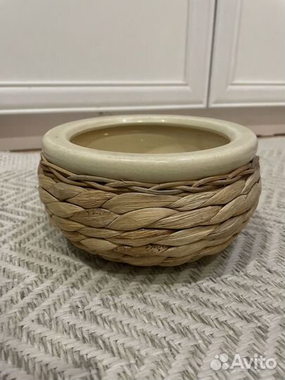 Горшок цветочный Керамика с Плетением