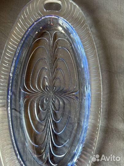 Селедочница СССР цветное стекло