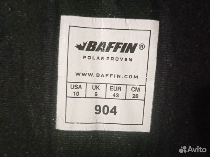 Сапоги мужские Baffin driller зимние 43 размер