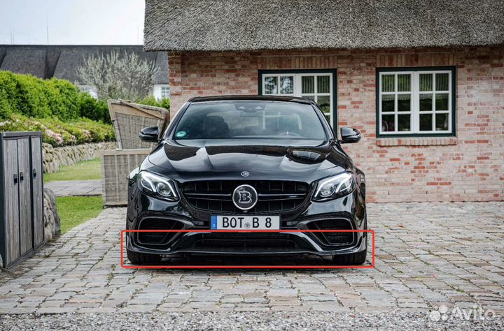 Сплиттер переднего бампера Mercedes W213 Brabus