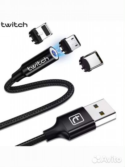 Магнитный кабель type-c, micro-usb