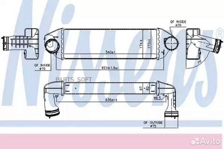 Интеркулер BMW X3 series E83 (2004) X3 3.0 SDI