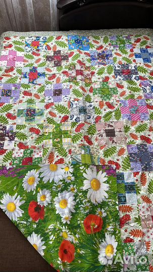 Лоскутное Одеяло покрывало пэчворк 150х200