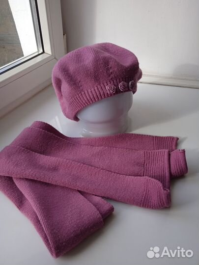 Шапка с шарфиком