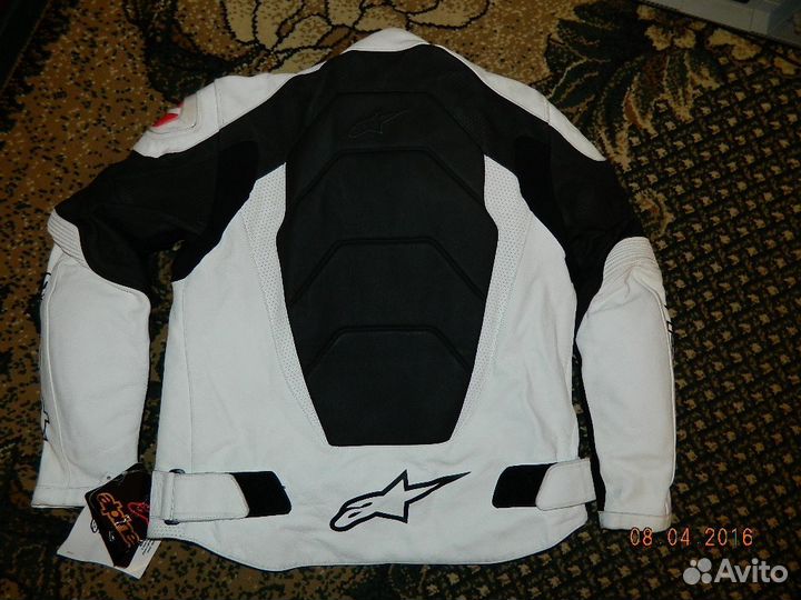 Куртка кожаная с защитой alpinestars