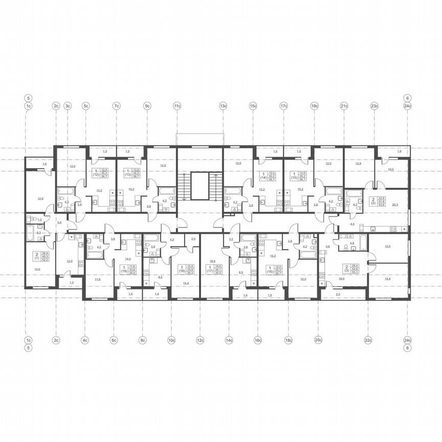 2-к. квартира, 53,6 м², 5/8 эт.