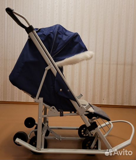 Санки-Коляска Pikate Arctic синяя