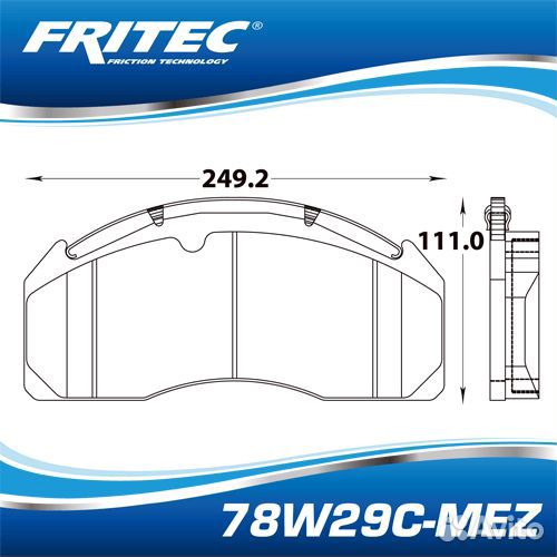 Колодки тормоз. Volvo FH, Fl, FM Meritor D-duco