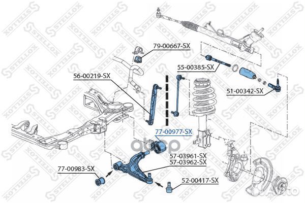 Сайлентблок рычага GM astra J/cruze 09