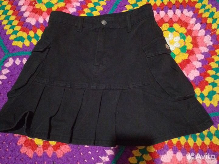 Джинсовая юбка мини