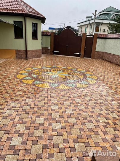 Укладка тротуальной плитки