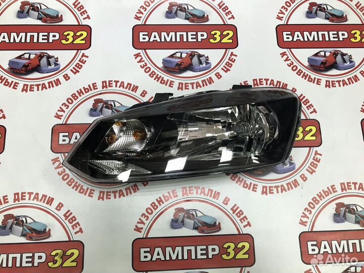 Фара на Поло седан левая с регулирующим мотором H4