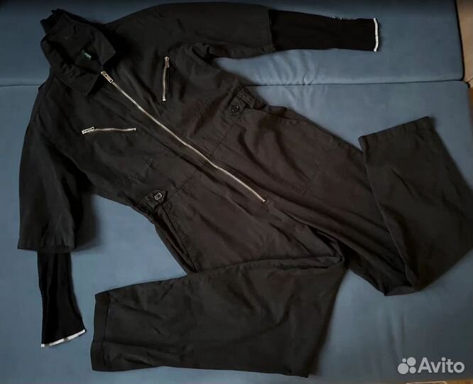 Джинсовый комбинезон черный befree 46