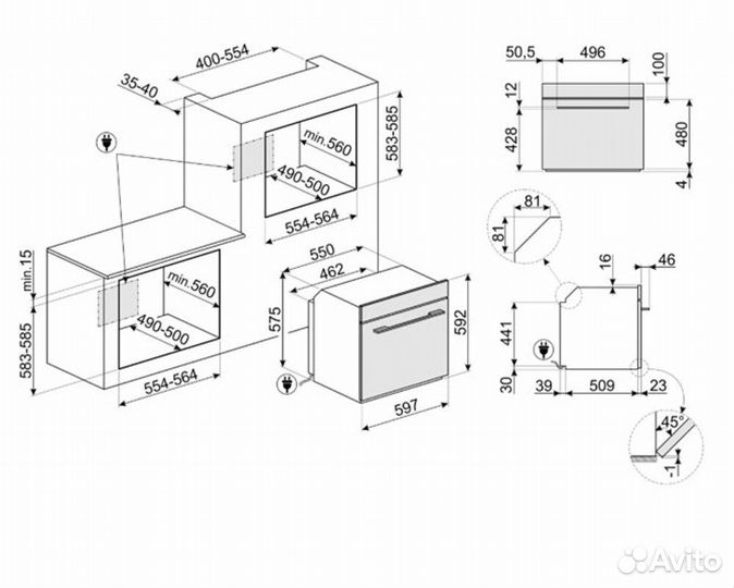 Духовой шкаф smeg SOP6102S2PN