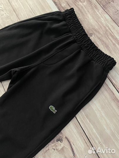 Спортивные штаны Lacoste черные LUX