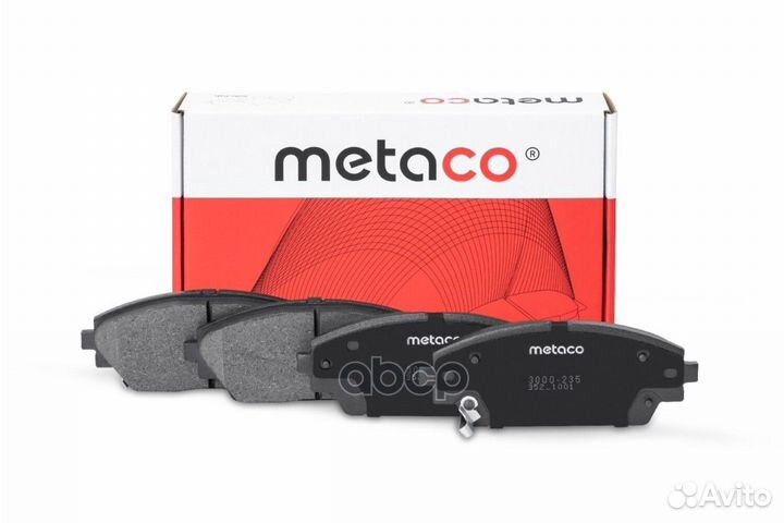 Колодки тормозные передние к-кт '3000-235 metaco
