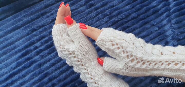 Перчатки митенки авторская работа