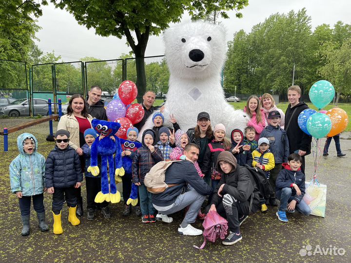 Ростовая кукла.Белый медведь.Поздравление.Подарок