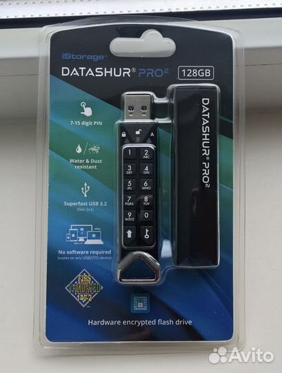 Флешка-сейф iStorage datAshur PRO2 128Gb (Новый)