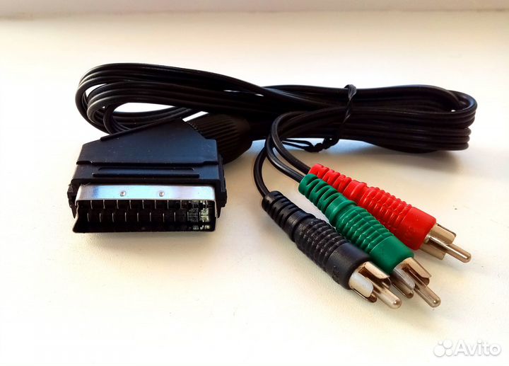 Кабель scart x 3RCA (1.2м.)