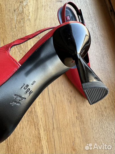 Туфли hogl 37 красные натуральная кожа