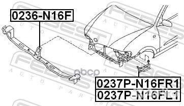 Усилитель бампера переднего 0236N16F Febest