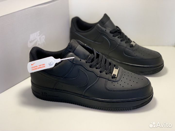 Кроссовки Nike air force 1 черные (с 41 по 46)