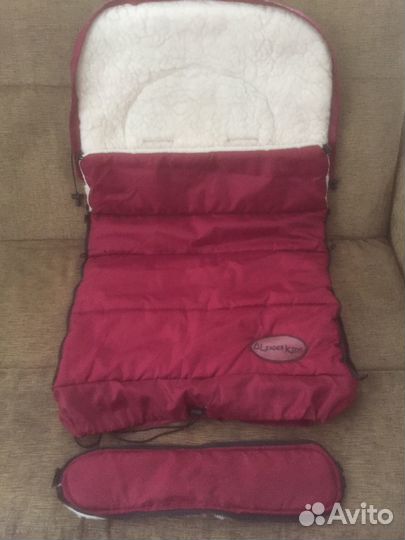 Зимний конверт в коляску на овчине