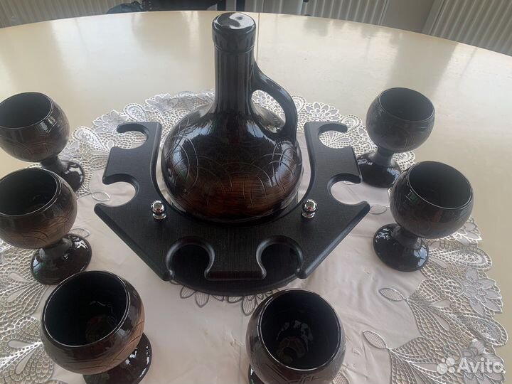 Графин с бокалами из керамики