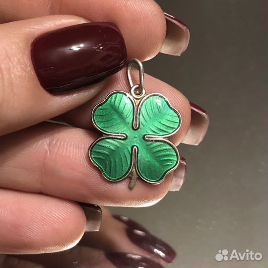 Винтажная подвеска четырехлистник Норвегия 925