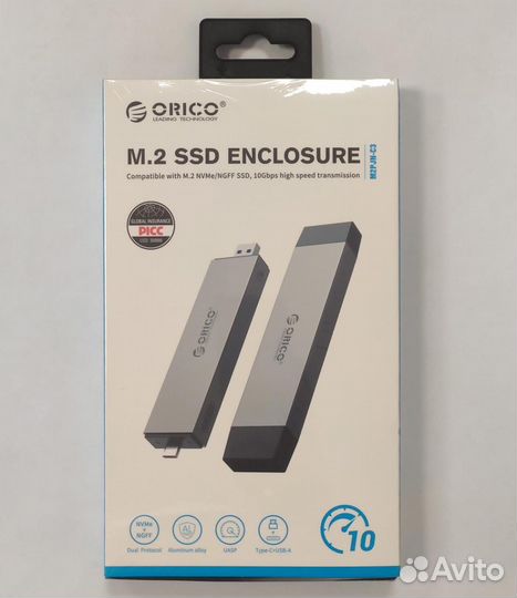 Orico Внешний Корпус для M2 ssd Nvme/sata 2 в 1