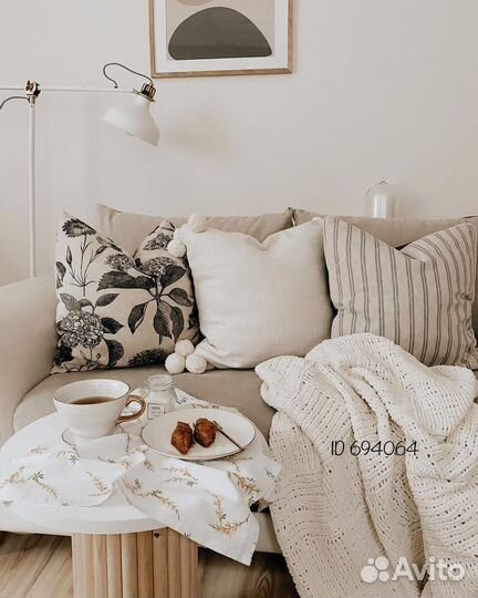 Чехол на подушку Ботаника 50x50 H&M Home новый