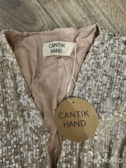 Платье с пайетками Cantik Hand, размер XS-S, новое