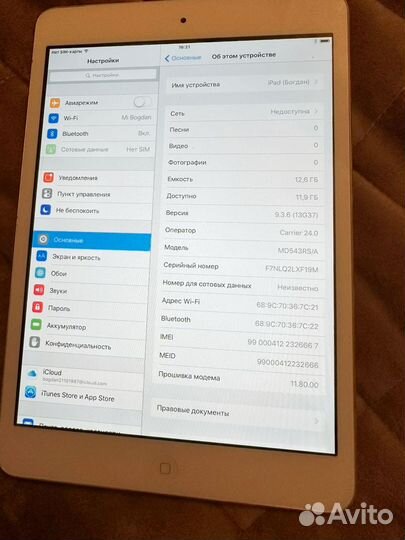 iPad mini А1544, 16 Gb, sim