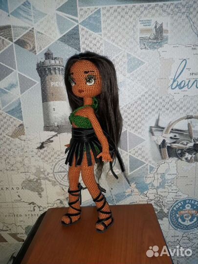 Кукла Миа вязанная,каркасная,интерьерная