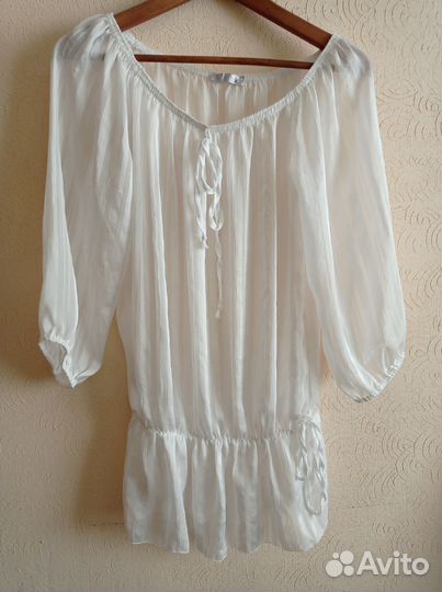 Блузка женская летняя белая 48 Италия