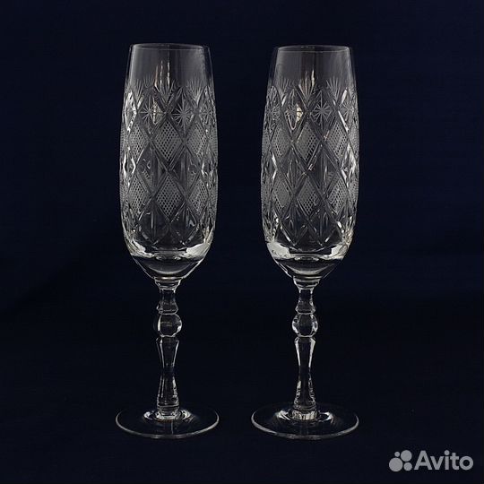 Хрустальные бокалы для шампанского