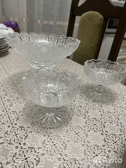 Ваза для фруктов богемия