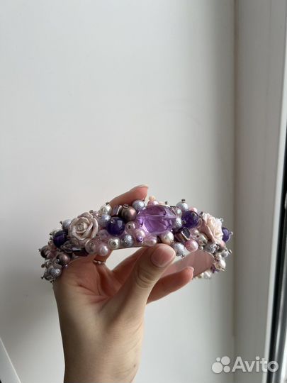 Ободок для волос ручной работы