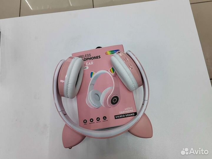 Беспроводные детские наушники с ушками
