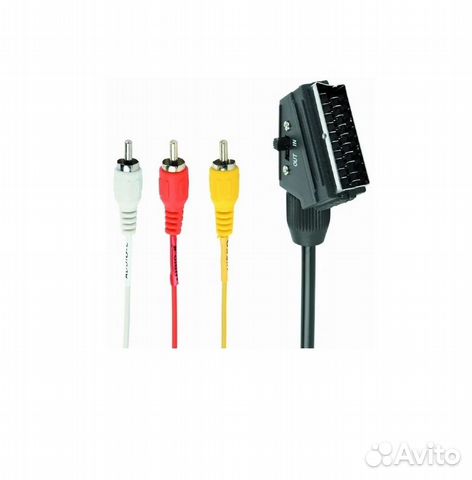 Кабель scart M3RCA M с переключателем
