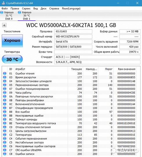 Жесткие диски Western Digital Blue 500 Gb