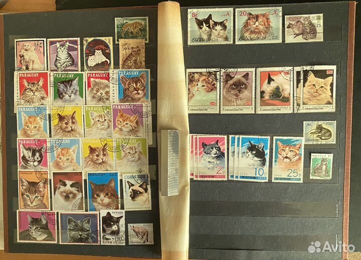 Почтовые марки по теме Кошки и Собаки