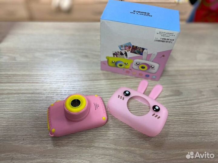 Детский цифровой фотоаппарат с чехлом в виде Зайки