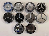 Комплект эмблем, колпачков на колёса Mercedes 75мм