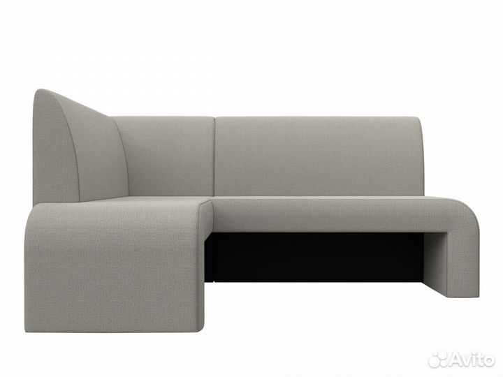 Диван кухонный угловой Кармен левый угол, рогожка, амур бежевый