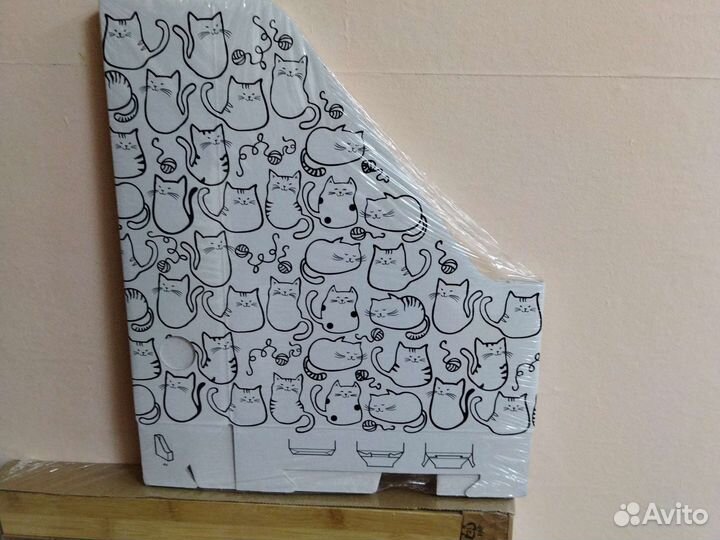 Флюнс подставка для журналов, белый/кот