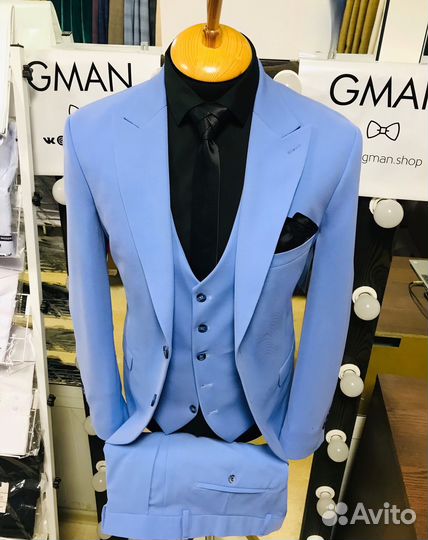 Мужской костюм влитой premium